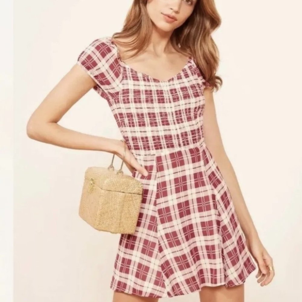 Reformation Size 2 Red Plaid Hummingbird